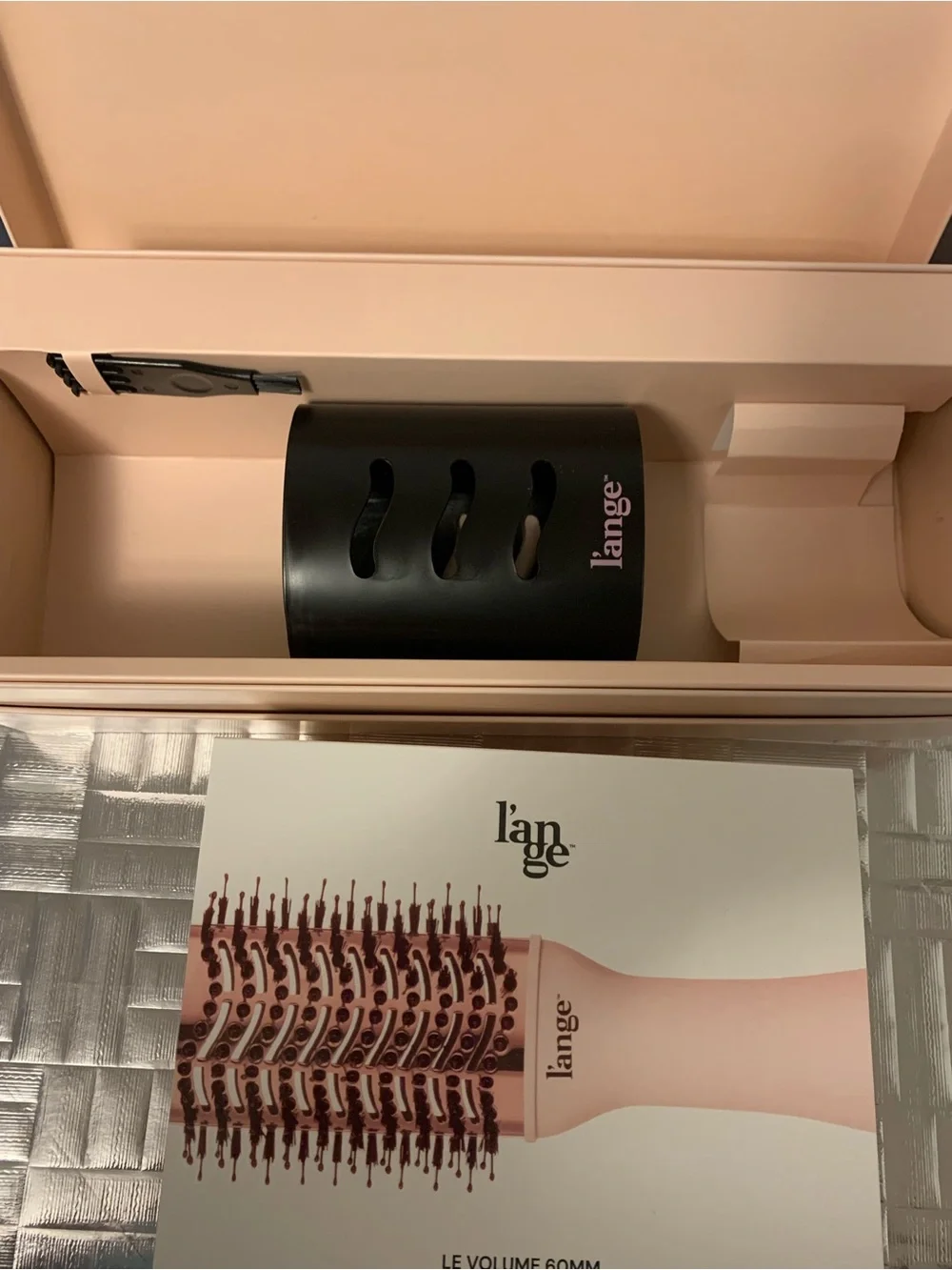 L'ange Hair Le Volume 2-in-1 Box, 60MM Brush Cover, Cleaning Tool READ